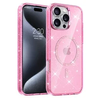 Чехол TPU Eclipse Sparkle (MagFit) для Apple iPhone 16 Pro Max (6.9") Pink