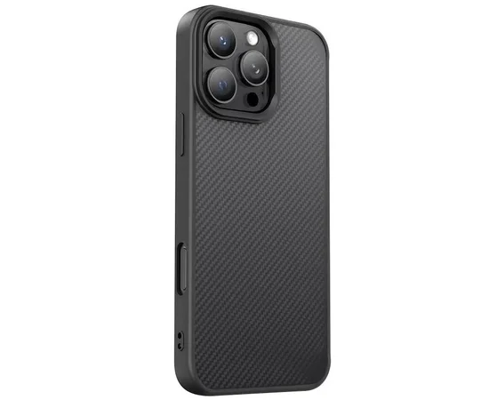 TPU чохол Carbon Protective with Magsafe для Apple iPhone 16 Pro Max (6.9") Black
