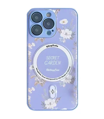 TPU+PC чохол Secret Garden with MagSafe для Apple iPhone 16 Pro Max (6.9") Lilac