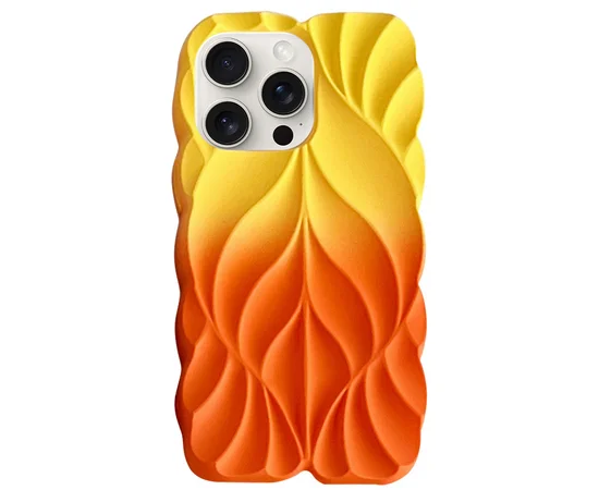 TPU чехол Leaf для Apple iPhone 16 Pro Max (6.9") Yellow / Orange