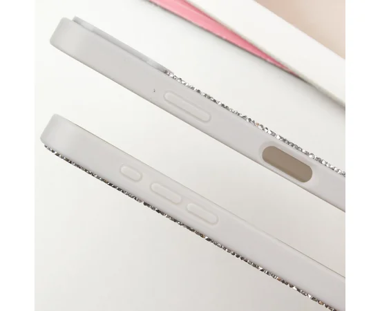TPU чехол Bling World Rock Diamond для Apple iPhone 16 Pro Max (6.9") Серебряный