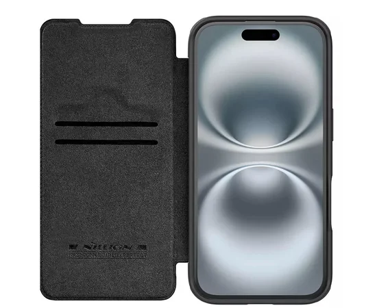 Шкіряний чохол-книжка Nillkin Qin Prop для Apple iPhone 16 Pro Max (6.9") Black