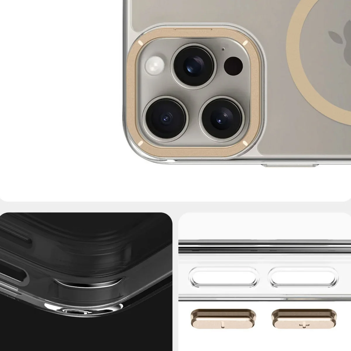 Чехол TPU Space Case Apex with MagSafe для Apple iPhone 16 Pro Max (6.9") Gold