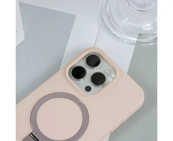 Чохол Silicone Case Full Protective NO LOGO with Ring для Apple iPhone 16 Pro Max (6.9") Pink