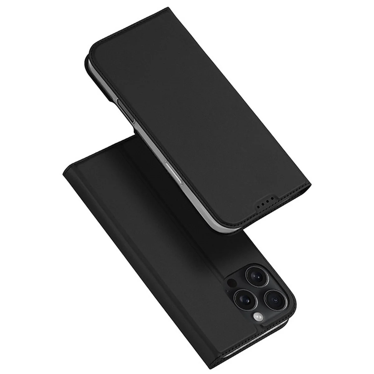 Чехол-книжка Dux Ducis с карманом для визиток для Apple iPhone 16 Pro Max (6.9") Черный