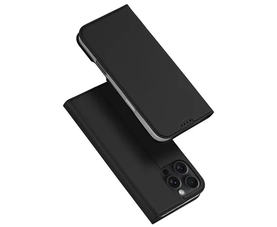 Чехол-книжка Dux Ducis с карманом для визиток для Apple iPhone 16 Pro Max (6.9") Черный