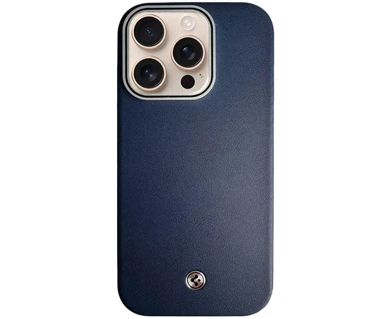 Чехол PC+Leather SGP with MagSafe для Apple iPhone 16 Pro Max (6.9") Blue