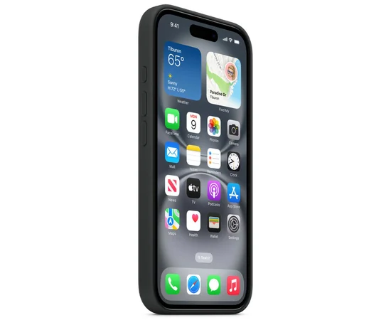 Чехол Silicone case (AAA) with Magsafe and Animation (button) для Apple iPhone 16 Pro Max (6.9") Black