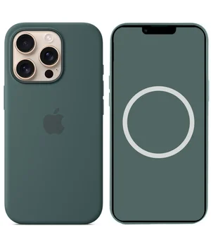 Чохол Silicone case (AAA) full with Magsafe and Animation для Apple iPhone 16 Pro Max (6.9") Lake Green