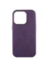 Кожаный чехол Leather Case (AAA) with MagSafe and Animation для Apple iPhone 16 Pro Max (6.9") Dark Purple