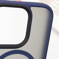 TPU+PC чехол Metal Buttons with MagSafe для Apple iPhone 16 Pro Max (6.9") Синий