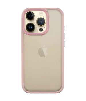 TPU+PC чехол Metal Buttons для Apple iPhone 16 Pro Max (6.9") Розовый