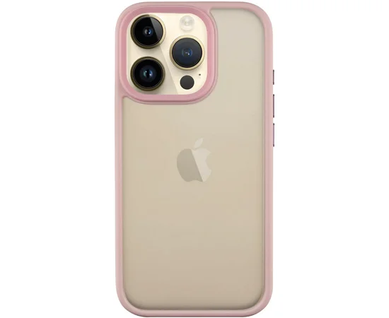 TPU+PC чехол Metal Buttons для Apple iPhone 16 Pro Max (6.9") Розовый