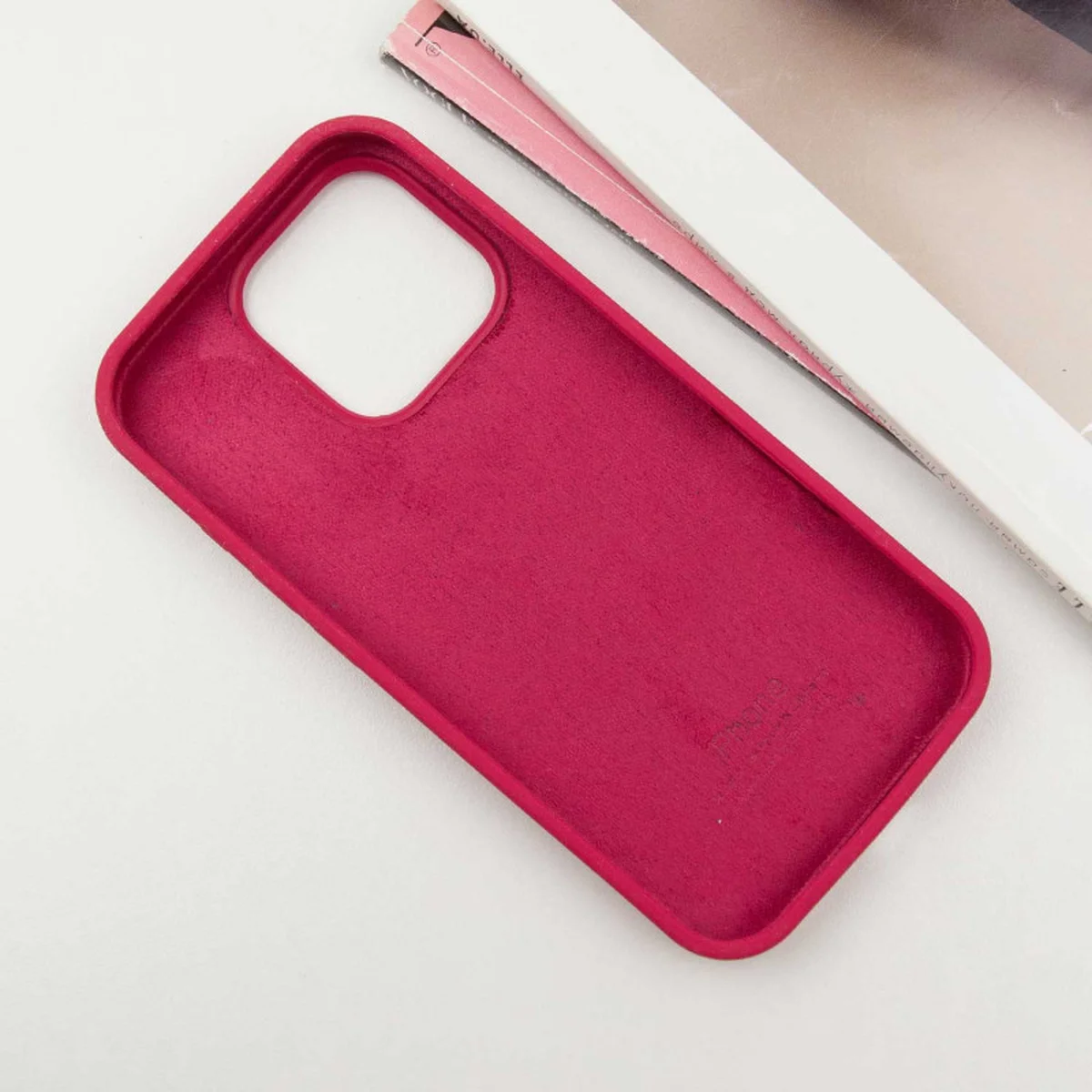 Чехол Silicone Case Full Protective (AA) для Apple iPhone 16 Pro Max (6.9") Красный / Rose Red