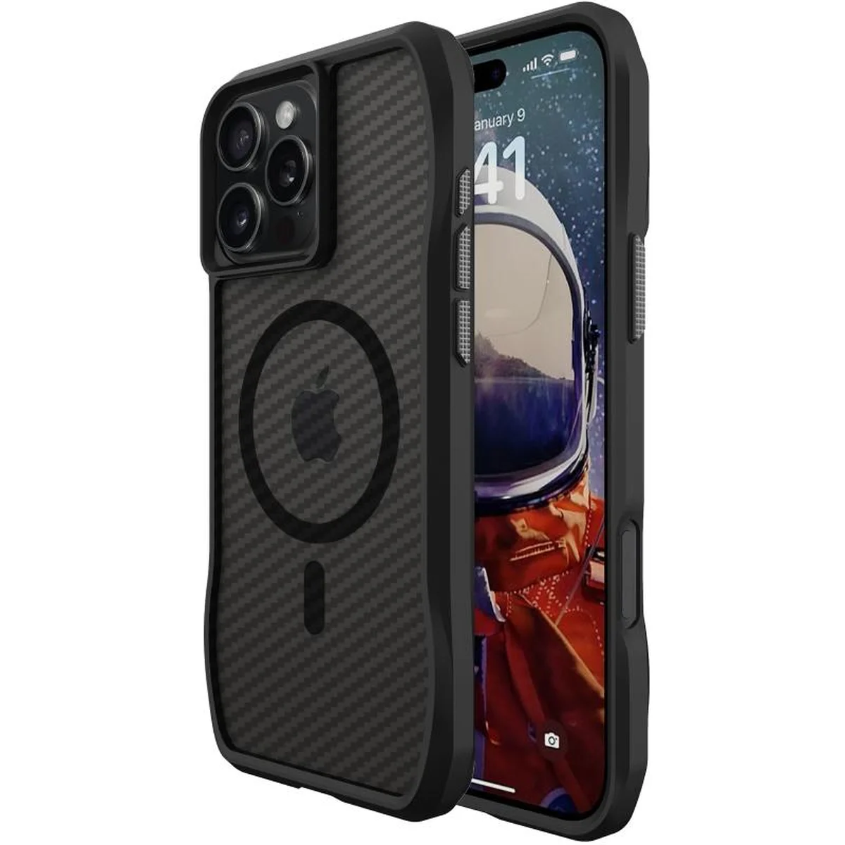 Чехол TPU Space Octagon with MagSafe для Apple iPhone 16 Pro Max (6.9") Carbon Black