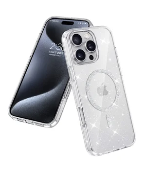 Чехол TPU Eclipse Sparkle (MagFit) для Apple iPhone 16 Pro Max (6.9") Clear