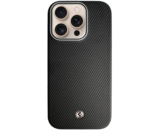 Чехол PC+Leather SGP with MagSafe для Apple iPhone 16 Pro Max (6.9") Carbon