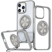 TPU+PC чохол Metal Ring with MagSafe для Apple iPhone 16 Pro Max (6.9") Сірий