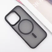 TPU+PC чехол Metal Buttons with MagSafe для Apple iPhone 16 Pro Max (6.9") Черный