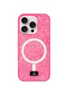TPU чехол Bling World Rock Diamond with MagSafe для Apple iPhone 16 Pro Max (6.9") Rose 