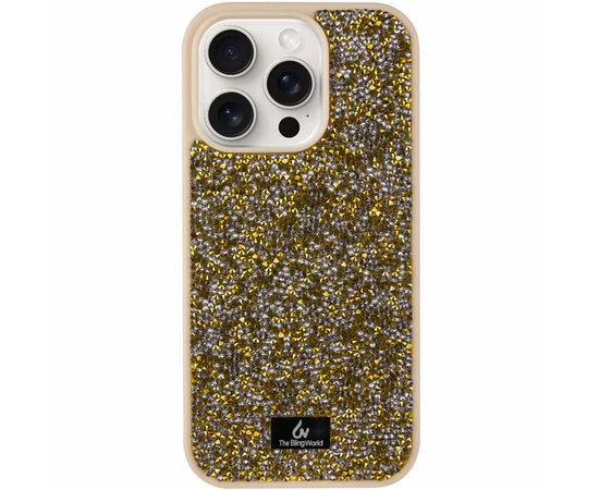 TPU чехол Bling World Rock Diamond для Apple iPhone 16 Pro Max (6.9") Золотой