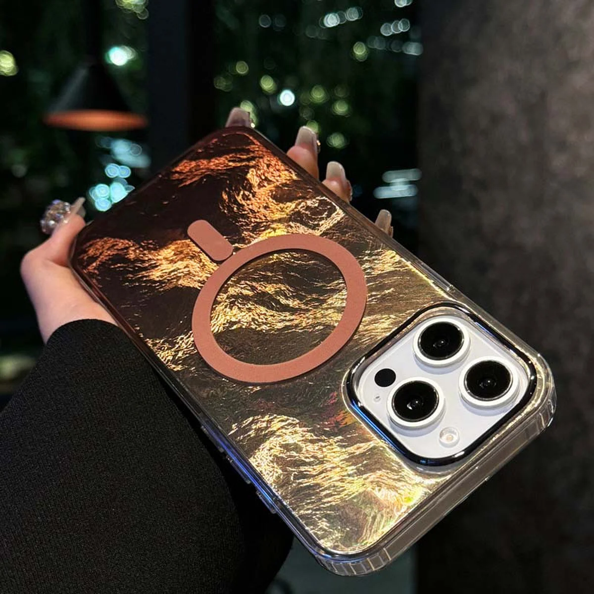 Чехол TPU Shiny Mountain (MagFit) для Apple iPhone 16 Pro Max (6.9") Chocolate