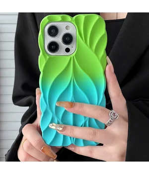 TPU чехол Leaf для Apple iPhone 16 Pro Max (6.9") Green / Aqua