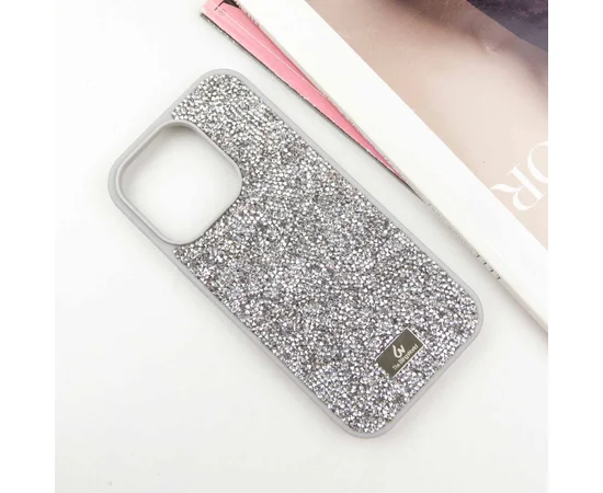 TPU чехол Bling World Rock Diamond для Apple iPhone 16 Pro Max (6.9") Серебряный