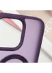 TPU+PC чехол Metal Buttons with MagSafe Colorful HQ Ring для Apple iPhone 16 Pro Max (6.9") Purple