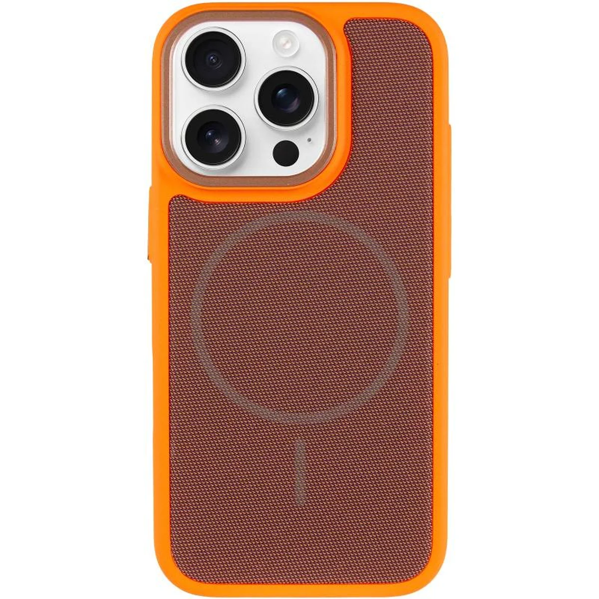 Чехол PC TechWoven Hybrid with MagSafe для Apple iPhone 16 Pro Max (6.9") Orange / Brown