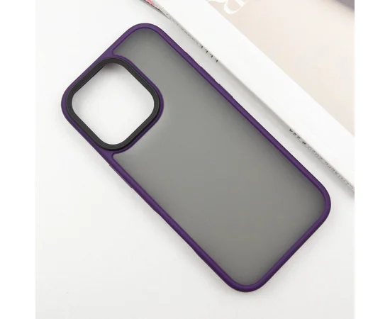 TPU+PC чехол Metal Buttons для Apple iPhone 16 Pro Max (6.9") Темно-Фиолетовый