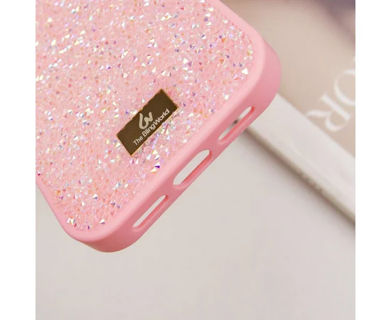TPU чехол Bling World Rock Diamond для Apple iPhone 16 Pro Max (6.9") Розовый