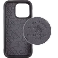 Кожаный чехол Polo Santa Barbara Barton для Apple iPhone 16 Pro Max (6.9") Black / Red