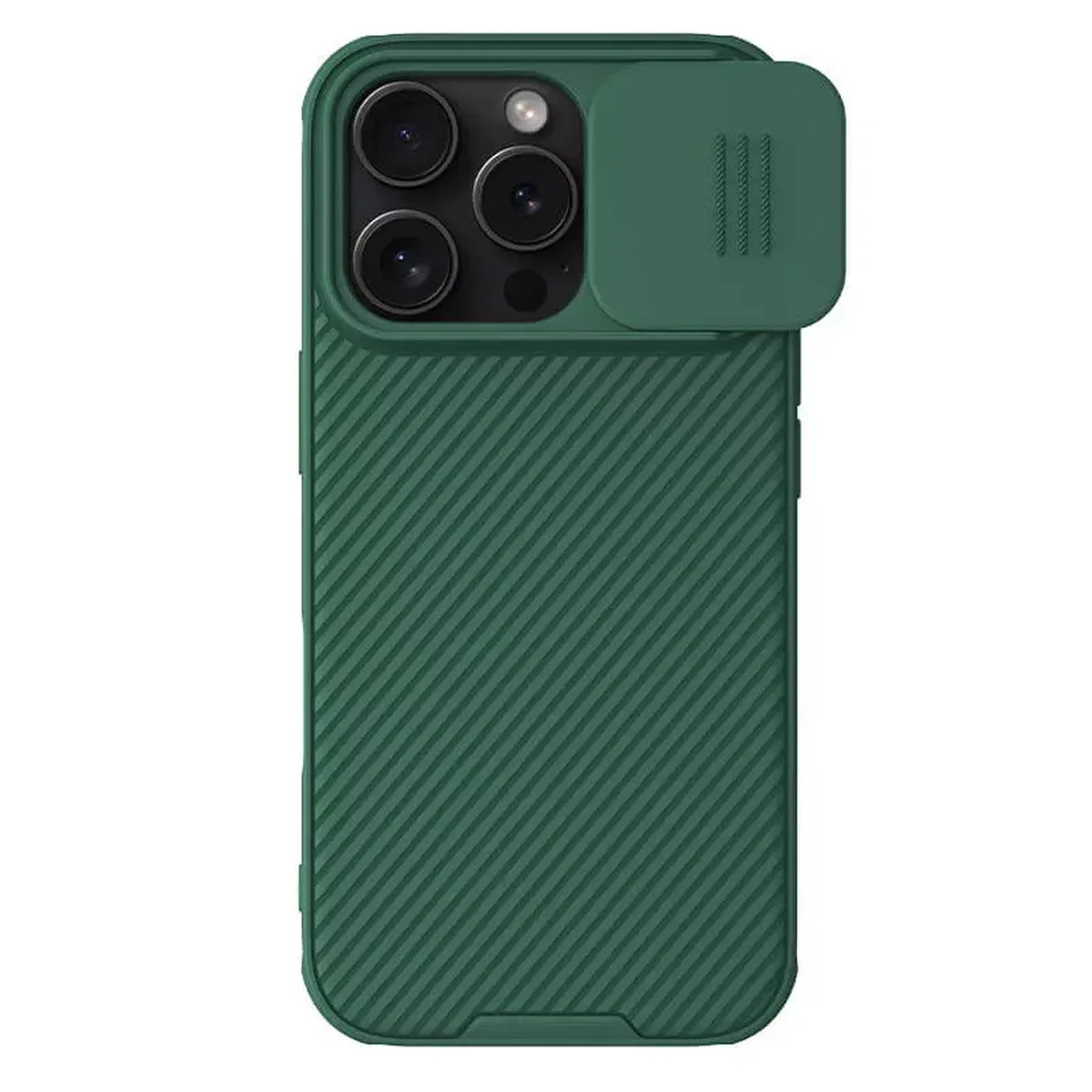 Карбоновая накладка Nillkin CamShield Pro Magnetic для Apple iPhone 16 Pro Max (6.9") Deep Green
