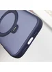TPU+PC чехол Metal Buttons with MagSafe Colorful HQ Ring для Apple iPhone 16 Pro Max (6.9") Dark Blue