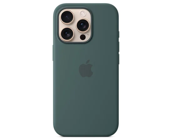 Чехол Silicone case (AAA) with Magsafe and Animation (button) для Apple iPhone 16 Pro Max (6.9") Lake Green