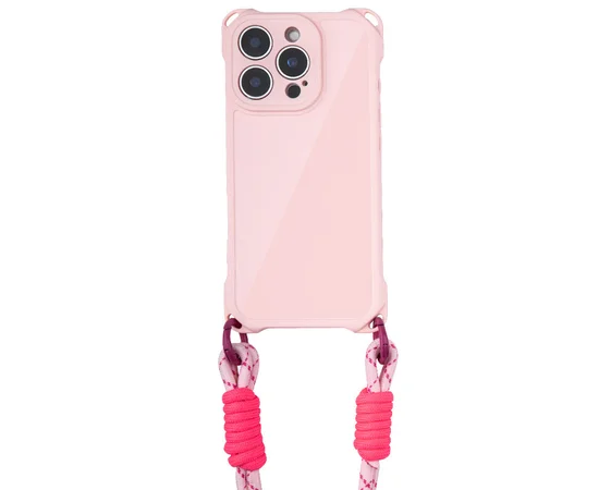 Чехол TPU CrossBody with straps для Apple iPhone 16 Pro Max (6.9") Pink