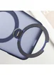 TPU+PC чехол Metal Buttons with MagSafe Colorful HQ Ring для Apple iPhone 16 Pro Max (6.9") Dark Blue