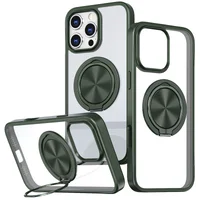 TPU+PC чехол Metal Ring with MagSafe для Apple iPhone 16 Pro Max (6.9") Зеленый