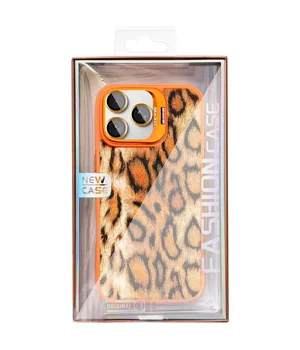 Чехол TPU+PC Wild Leopard with MagSafe and Lens для Apple iPhone 16 Pro Max (6.9") Orange