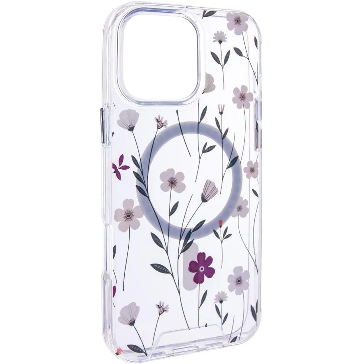 TPU+PC чехол Clear Garden with MagSafe для Apple iPhone 16 Pro Max (6.9") Cherry Petal