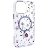 TPU+PC чехол Clear Garden with MagSafe для Apple iPhone 16 Pro Max (6.9") Cherry Petal