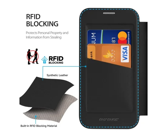 Чехол-книжка Dux Ducis Skin X Pro with MagSafe для Apple iPhone 16 Pro Max (6.9") Black