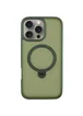 TPU+PC чехол Metal Buttons with MagSafe Colorful HQ Ring для Apple iPhone 16 Pro Max (6.9") Green