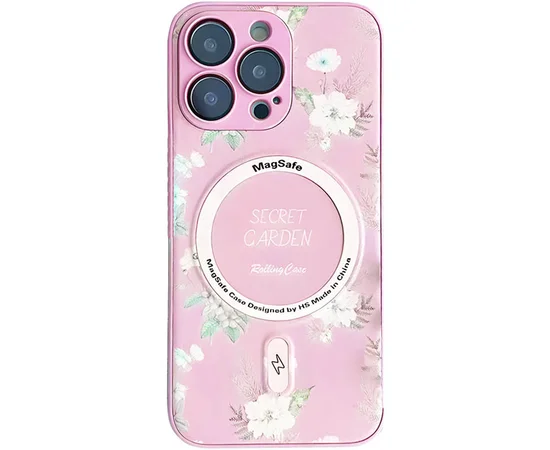 TPU+PC чехол Secret Garden with MagSafe для Apple iPhone 16 Pro Max (6.9") Pink