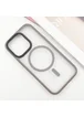 TPU+PC чохол Metal Buttons with MagSafe для Apple iPhone 16 Pro Max (6.9") Сірий
