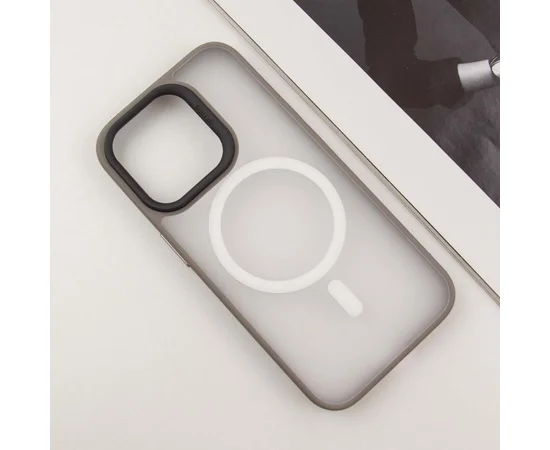 TPU+PC чохол Blueo Skin Friendly Frosted with MagSafe для Apple iPhone 16 Pro Max (6.9") Сірий