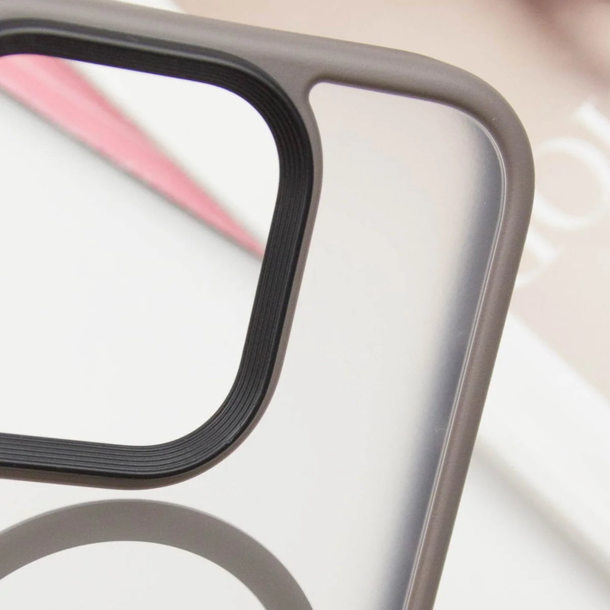 TPU+PC чехол Metal Buttons with MagSafe для Apple iPhone 16 Pro Max (6.9") Серый