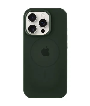 Чехол Silicone Case Full Protective (AA) with MagSafe для Apple iPhone 16 Pro Max (6.9") Зеленый / Dark Olive
