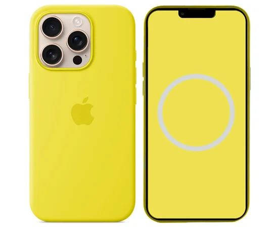 Чехол Silicone case (AAA) full with Magsafe and Animation для Apple iPhone 16 Pro Max (6.9") Star Fruit